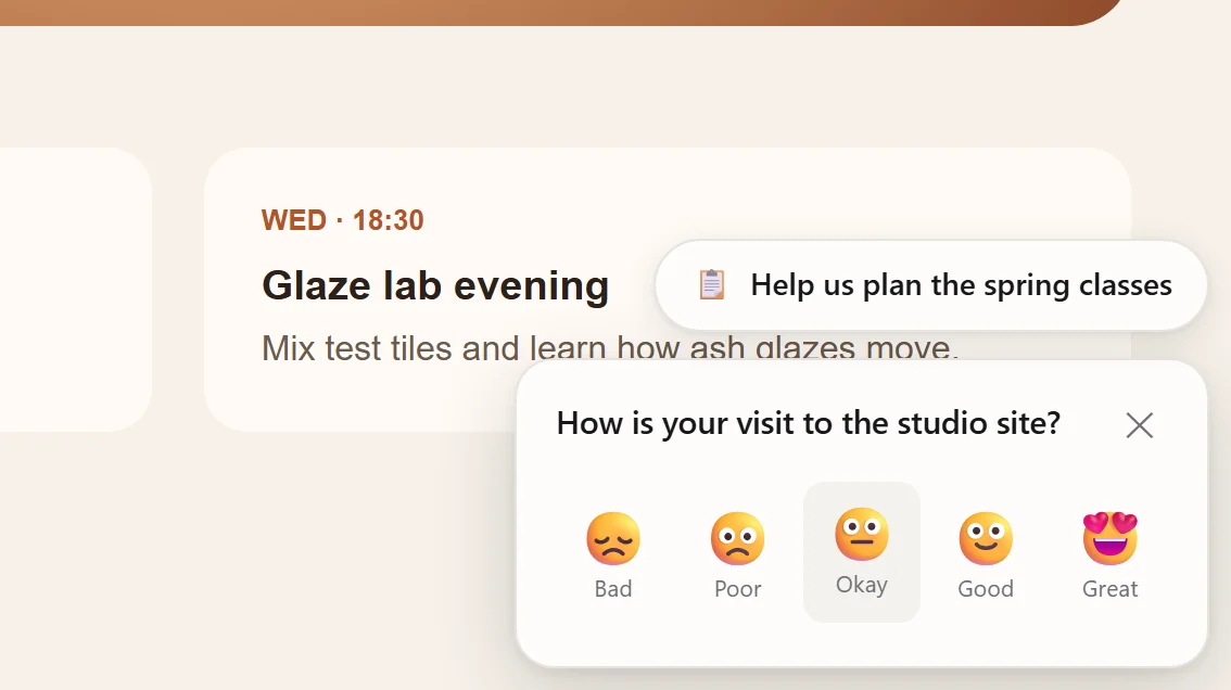 Emoji feedback