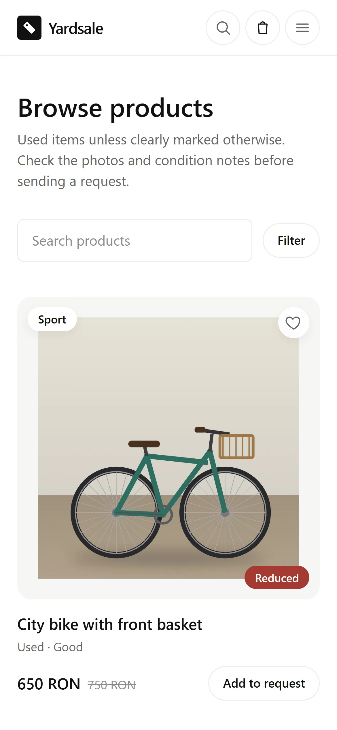 The same catalog on a phone, where most buyers arrive.