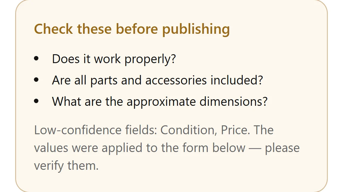 Check before publishing